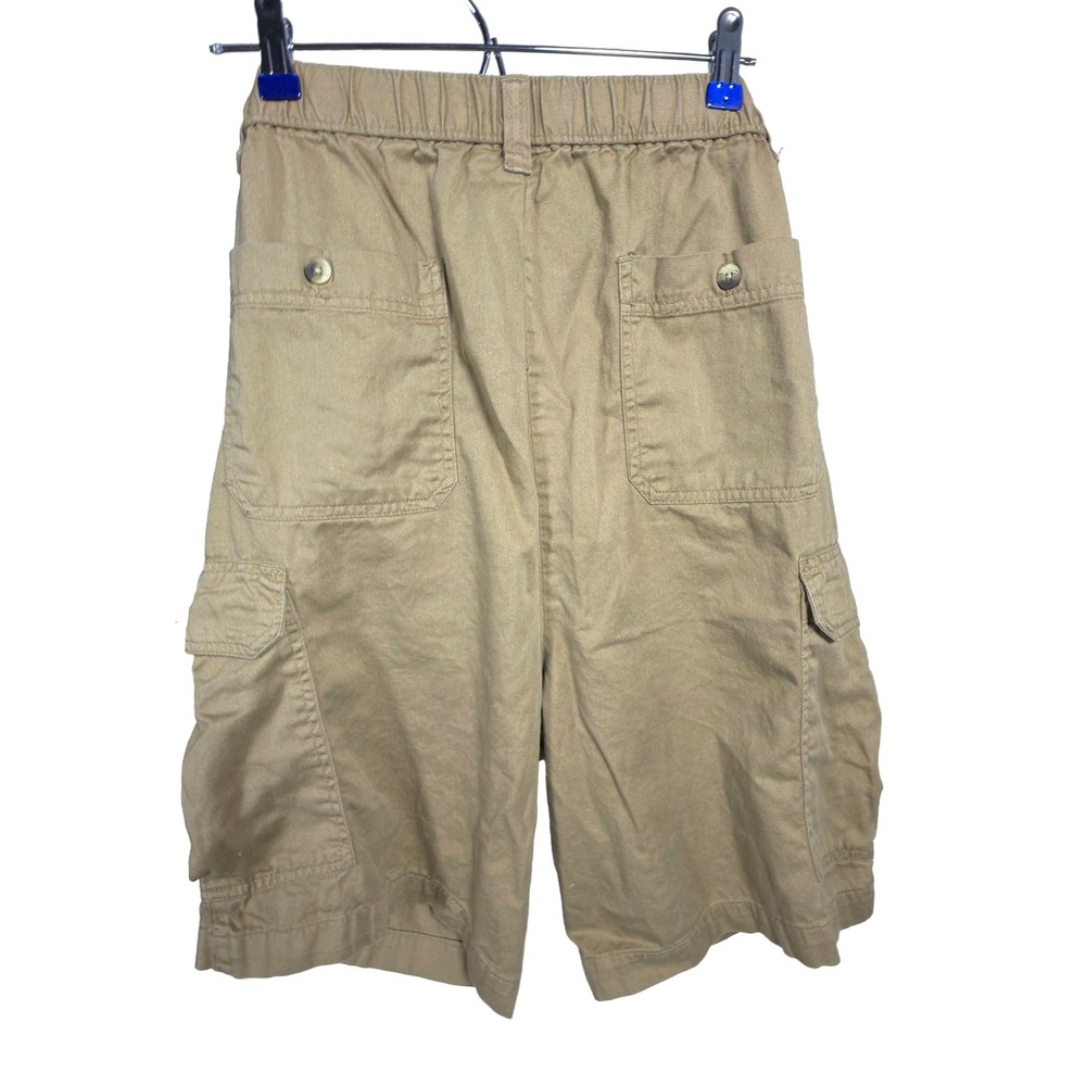 KingSize Cargo Shorts L Tall Mens Elastic Waist Cotton Twill Tan